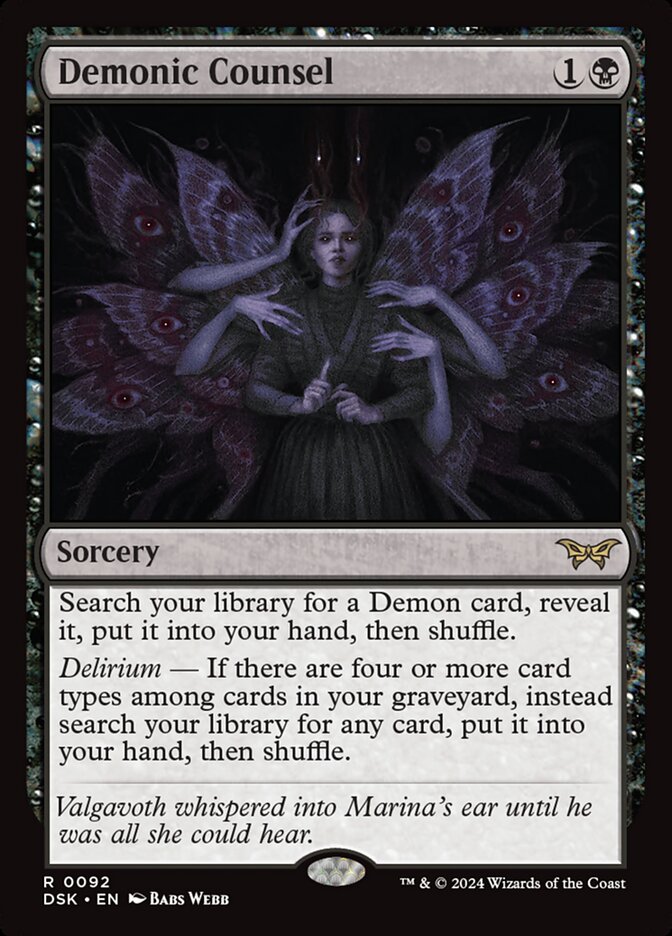 MTG Card Title: Demonic Counsel DSK/92