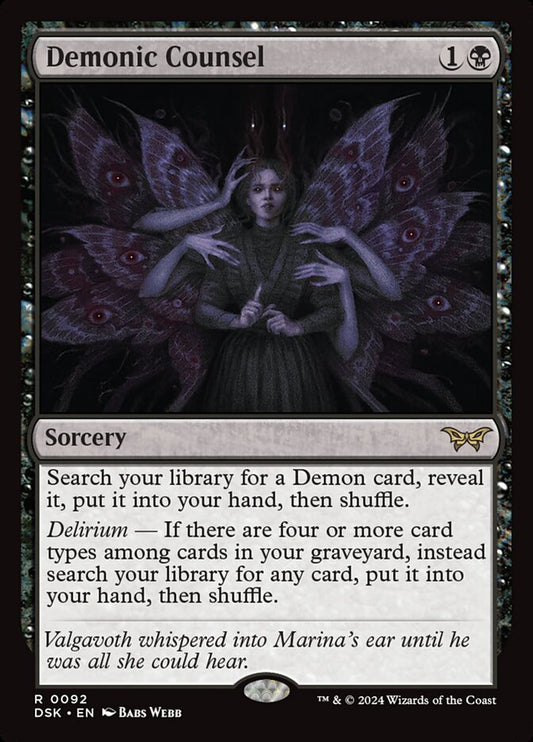 MTG Card Title: Demonic Counsel DSK/92