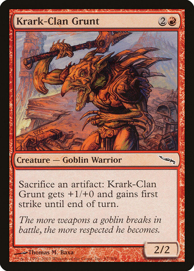 MTG Card Title: Krark-Clan Grunt MRD/97