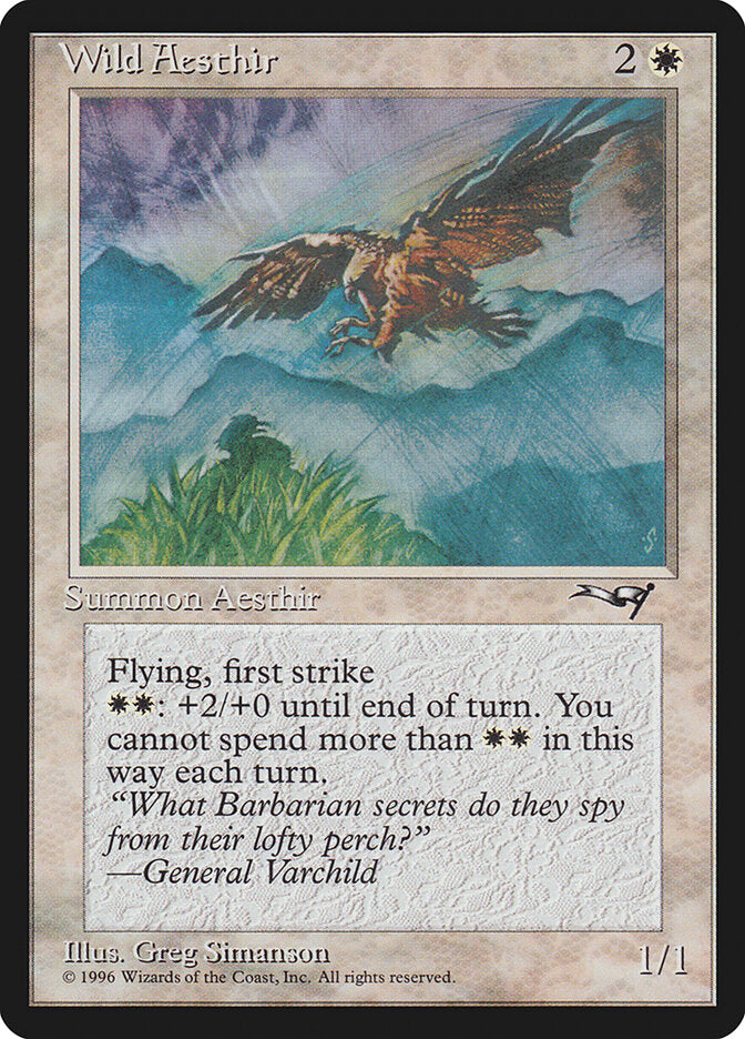 MTG Card Title: Wild Aesthir ALL/21b