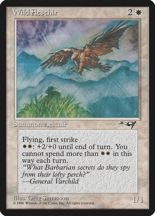MTG Card Title: Wild Aesthir ALL/21b